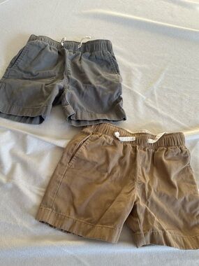 Boys crewcuts Elastic-Waist Pull-On Shorts - Gray & Tan